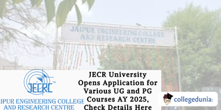 JECRC University Opens Application for Various UG and PG Courses AY 2025, Check Details Here